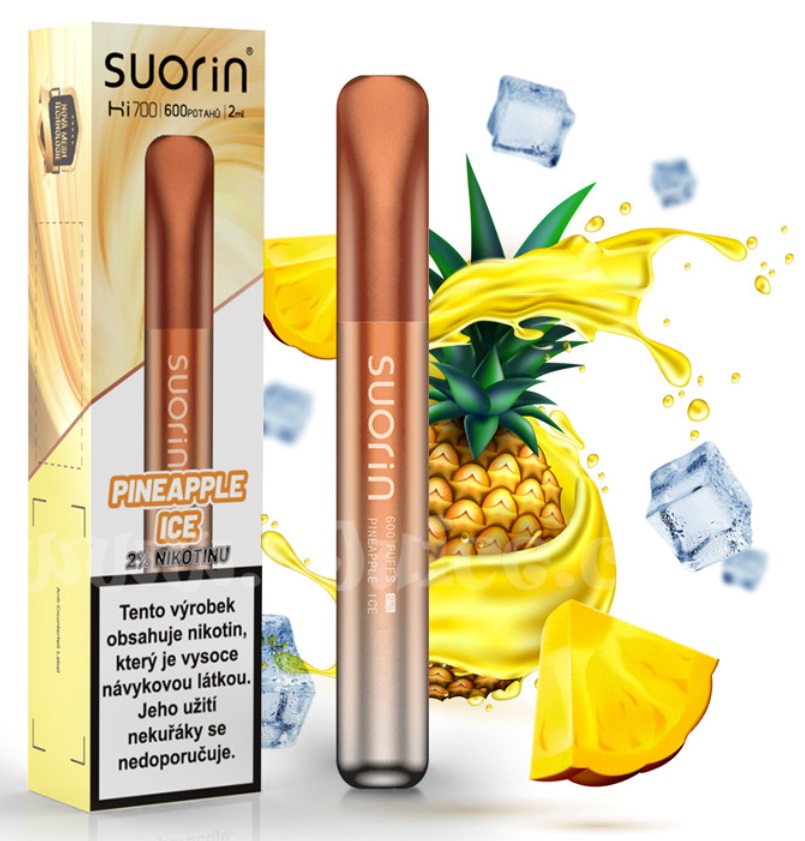 Suorin Bar Hi700 Pineapple Ice 20 mg 600 potáhnutí 1 ks