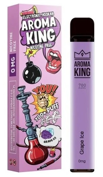 Aroma King Hookah Grape Ice 0 mg 700 potáhnutí 1 ks