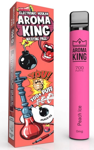 Aroma King Hookah Peach Ice 0 mg 700 potáhnutí 1 ks