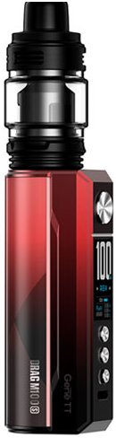 VooPoo DRAG M100S 100W Grip 5,5ml Full Kit Red and Black