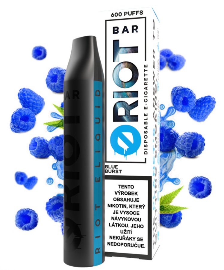 Riot Bar Blue Burst 10 mg 600 potáhnutí 1 ks
