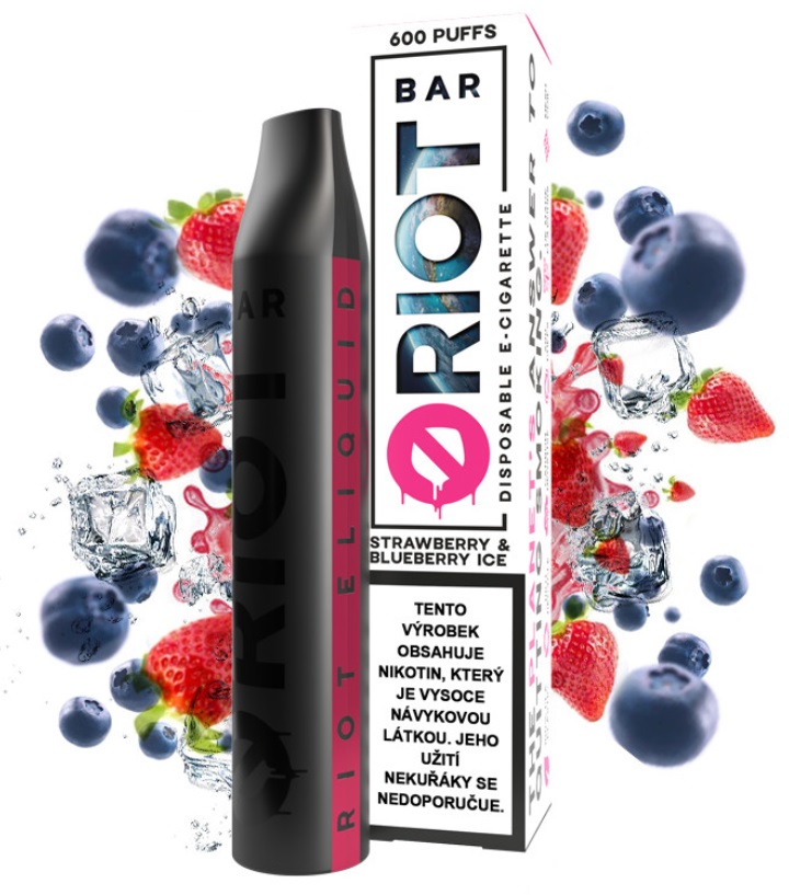 Riot Bar Strawberry Blueberry Ice 10 mg 600 potáhnutí 1 ks