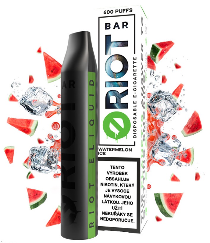 Riot Bar Watermelon Ice 20 mg 600 potáhnutí 1 ks