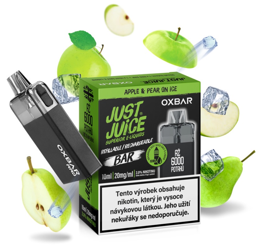 Just Juice OXBAR RRD 550 mAh Černá Apple Pear On Ice 1 ks