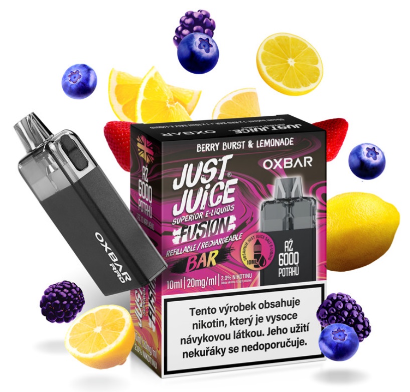 Just Juice OXBAR RRD 550 mAh Černá Berry Burst & Lemonade 1 ks