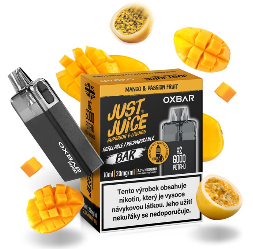 Just Juice OXBAR RRD 550 mAh Černá Mango & Passion Fruit 1 ks