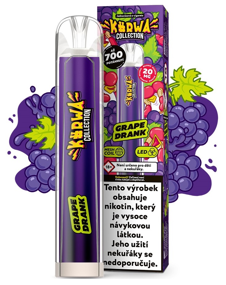 Kurwa Collection Grape Drank 20 mg 700 potáhnutí 1 ks