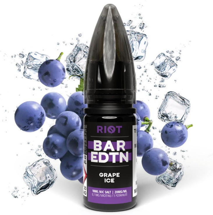 Riot BAR EDTN Salt - Grape Ice 10ml Množství nikotinu: 5mg