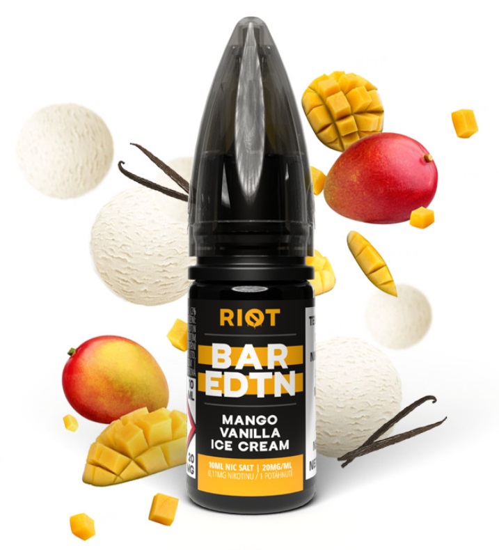 Riot BAR EDTN Salt - Mango Vanilla Ice Cream 10ml Množství nikotinu: 5mg