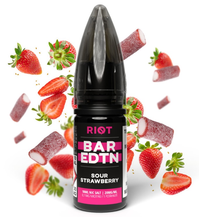 Riot BAR EDTN Salt - Sour Strawberry 10ml Množství nikotinu: 10mg