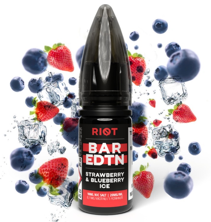 Riot BAR EDTN Salt - Strawberry Blueberry Ice 10ml Množství nikotinu: 20mg