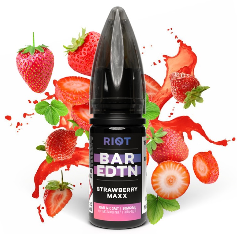 Riot BAR EDTN Salt - Strawberry Maxx 10ml Množství nikotinu: 10mg