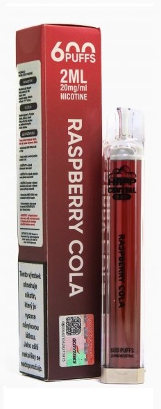 HAPP Crystal Raspberry Cola 20 mg 600 potáhnutí 1 ks