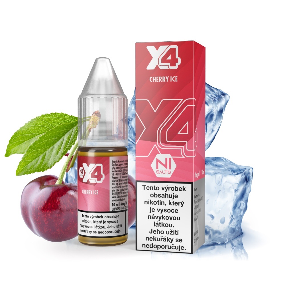 X4 Bar Juice - Cherry Ice 10ml Množství nikotinu: 20mg