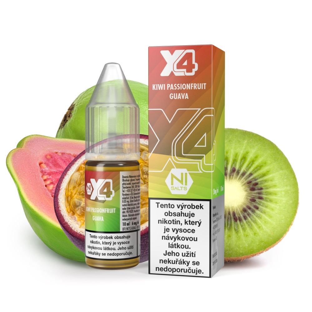 X4 Bar Juice - Kiwi Passionfruit Guava 10ml Množství nikotinu: 20mg