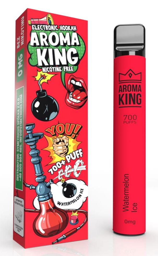 Aroma King Hookah Watermelon ice 0 mg 700 potáhnutí 1 ks