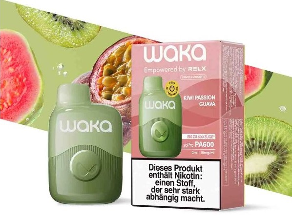 WAKA soPro Kiwi Passion Guava 18 mg 700 potáhnutí 1 ks