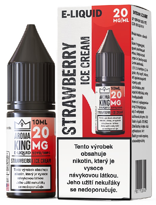 Aroma King Salt Strawberry Ice Cream 10 ml 20 mg