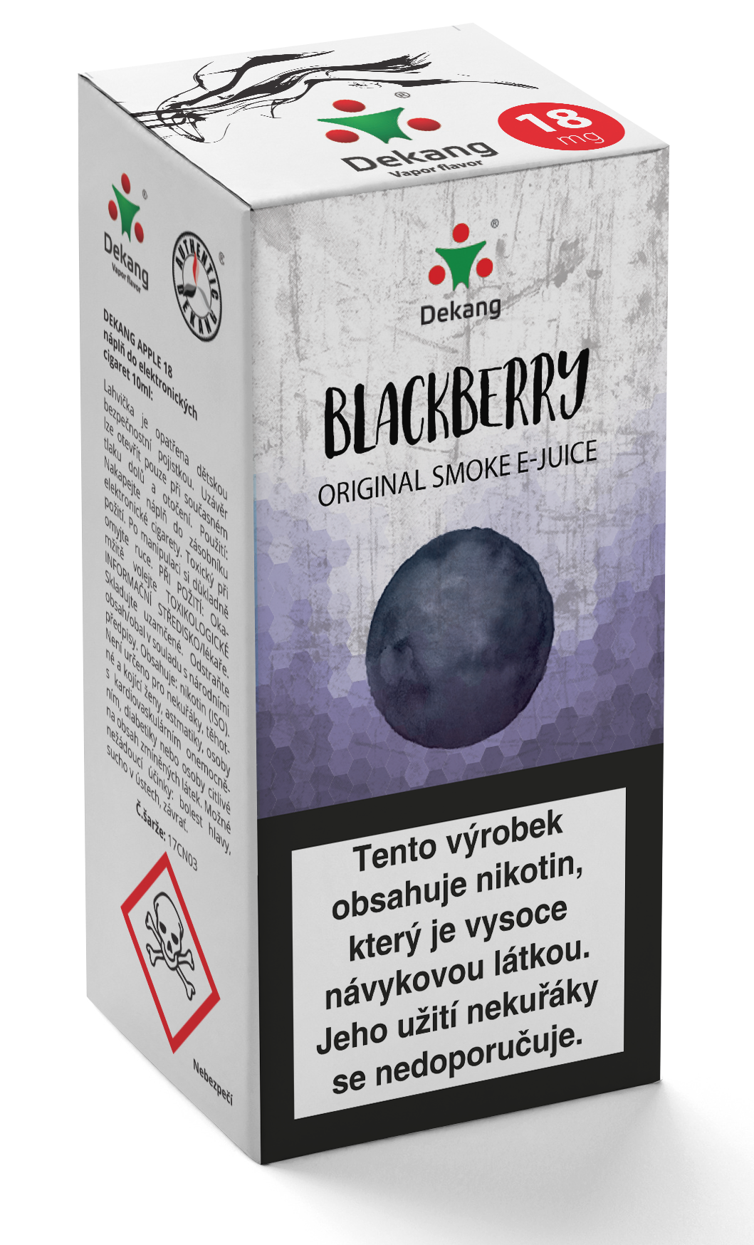 E-liquid Dekang 10ml Ostružina - Blackberry Množství nikotinu: 16mg