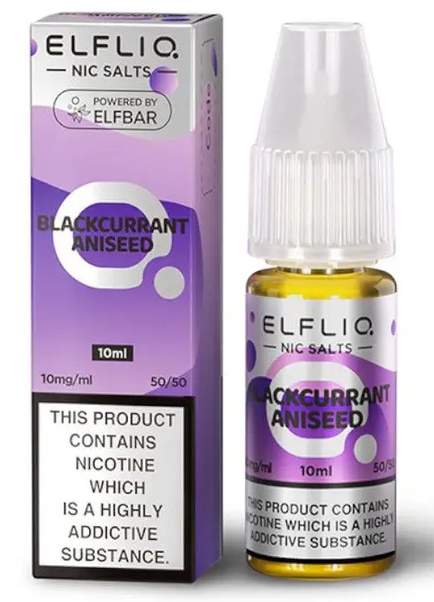 ELF BAR ELFLIQ - Blackcurrant aniseed 10ml Množství nikotinu: 10mg