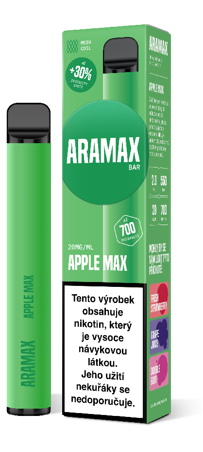 Aramax BAR 700 Apple MAX 20 mg 700 potáhnutí 1 ks