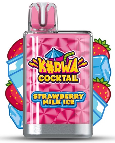 Kurwa Cocktail Strawberry Milk Ice 20 mg 700 potáhnutí 1 ks