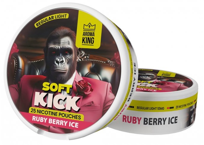 Aroma King Soft Kick - Ruby Berry Ice 10 mg/g 25 sáčků