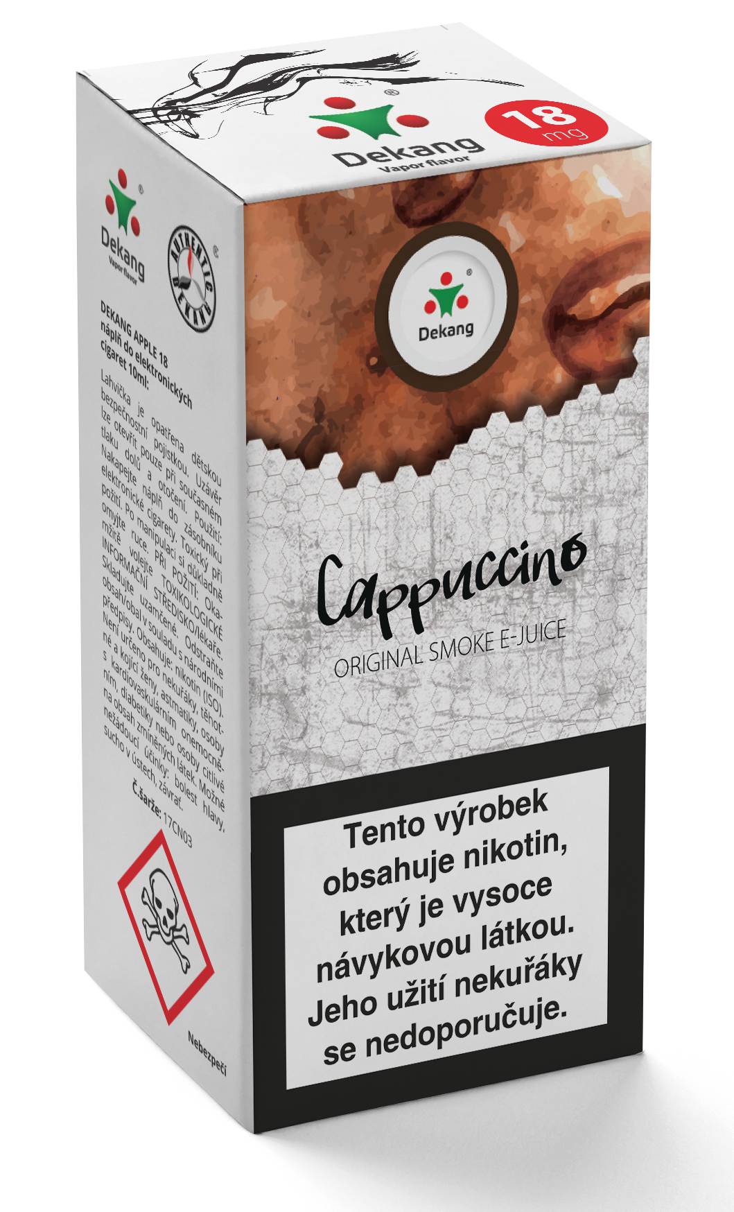 E-liquid Dekang 10ml Kapučíno - Cappuccino Množství nikotinu: 16mg