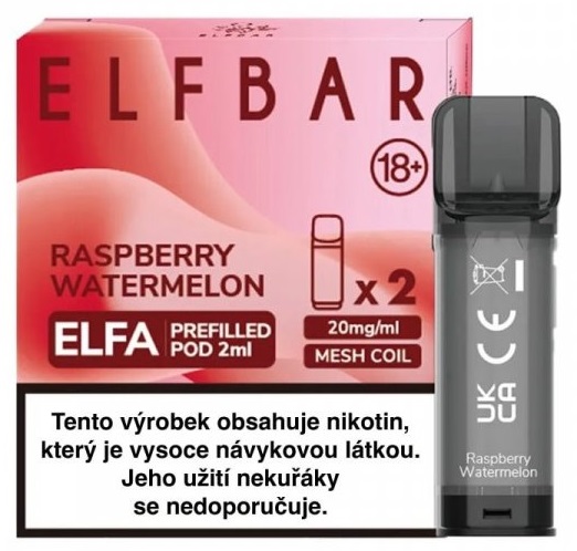 Elf Bar ELFA Pods cartridge 2Pack - Raspberry Watermelon 20mg