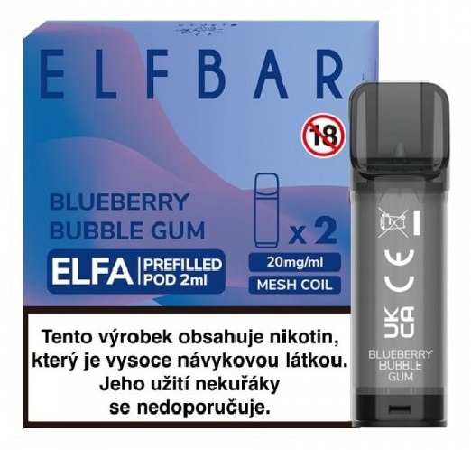 Elf Bar ELFA Pods cartridge 2Pack - Blueberry Bubble Gum 20mg