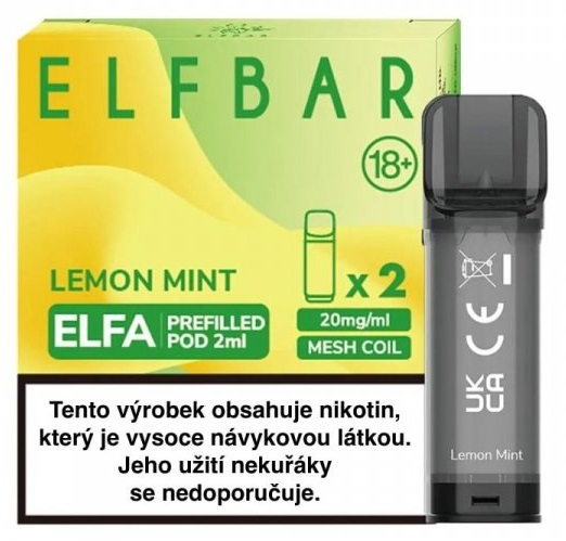 Elf Bar ELFA Pods cartridge 2Pack - Lemon Mint 20mg