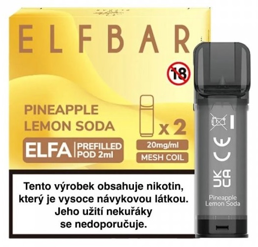 Elf Bar ELFA Pods cartridge 2Pack - Pineapple Lemon Soda 20mg