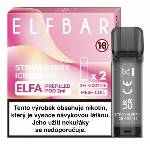 Elf Bar ELFA Pods cartridge 2Pack - Strawberry Ice Cream 20mg