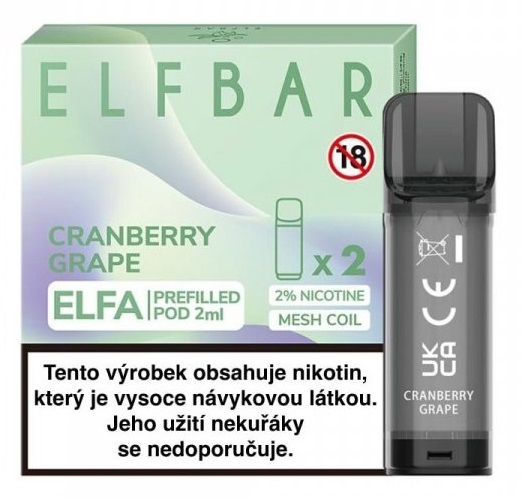 Elf Bar ELFA Pods cartridge 2Pack - Cranberry Grape 20mg