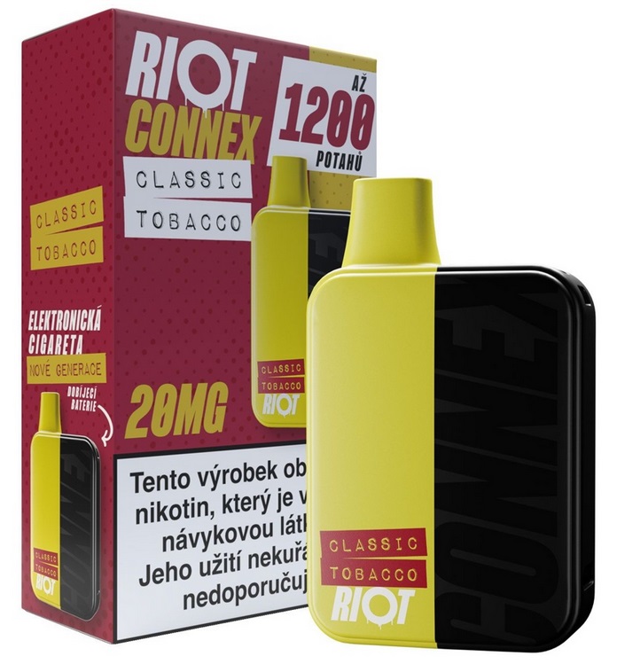 Riot Connex Kit Classic Tobacco 1200 potáhnutí 1 ks Množství nikotinu: 10mg