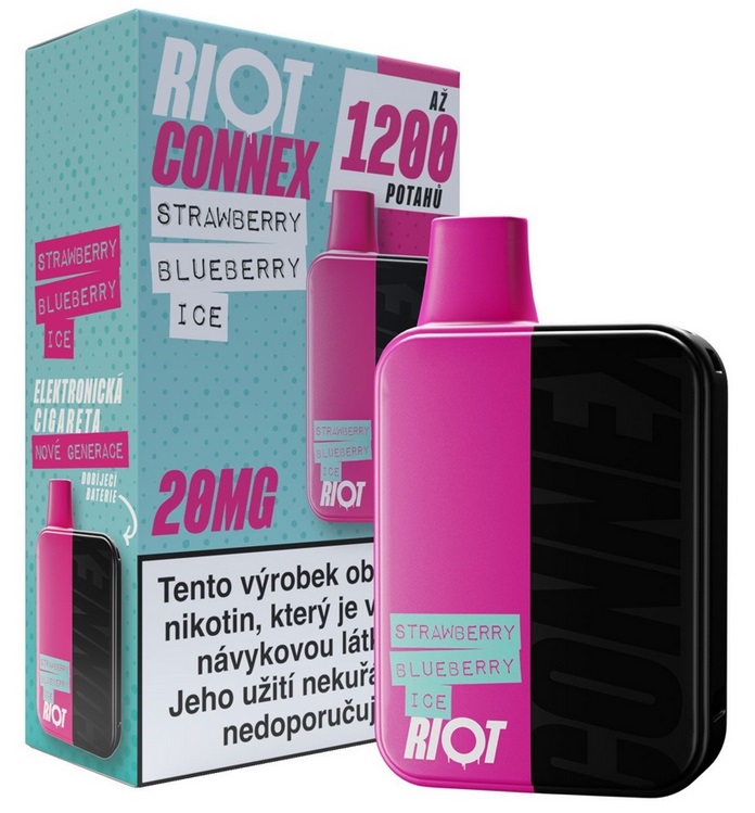 Riot Connex Kit Strawberry Blueberry Ice 1200 potáhnutí 1 ks Množství nikotinu: 10mg