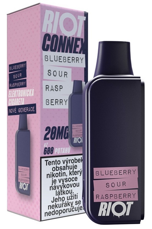 RIOT Connex předplněná kapsle (Blueberry Sour Raspberry) 1ks intenzita nikotinu 20mg
