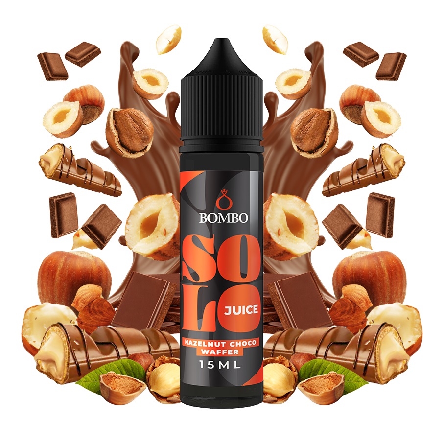 Bombo Solo Juice Hazelnut Choco Waffer S & V 15 ml