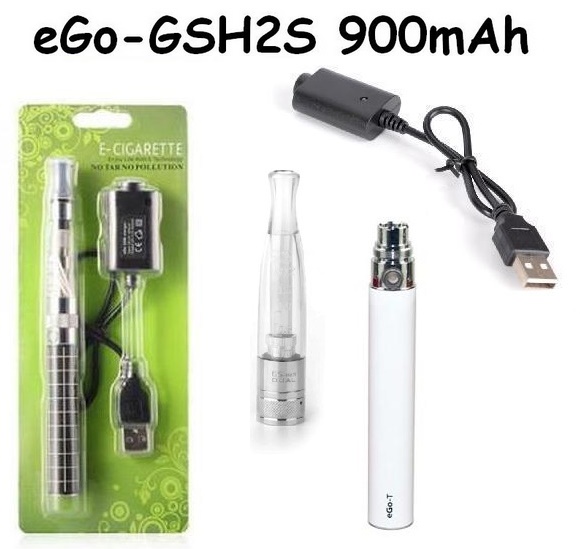 Elektronická cigareta eGo-GSH2S 900mAh bílá 1ks