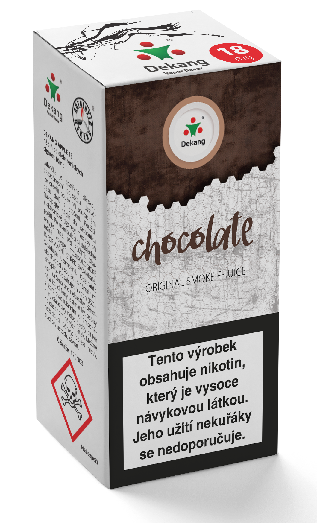 E-liquid Dekang 10ml Čokoláda - Chocolate Množství nikotinu: 18mg