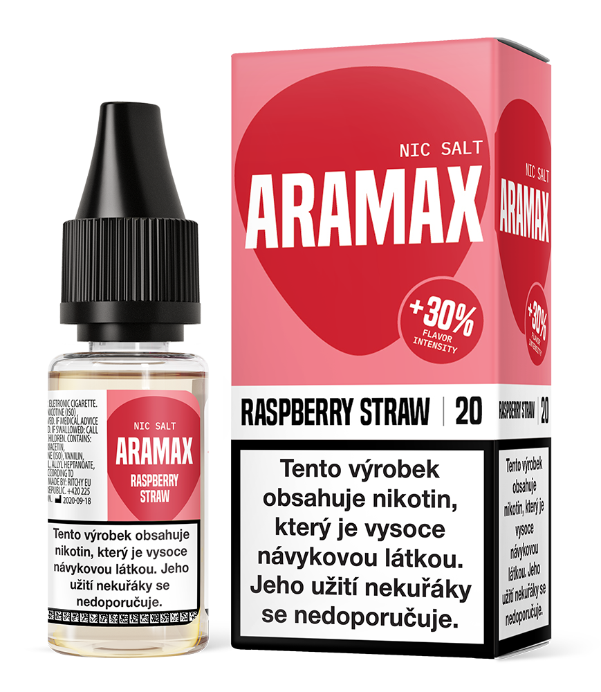 E-liquid Aramax Nic Salt - Raspberry Straw 10ml Množství nikotinu: 10mg