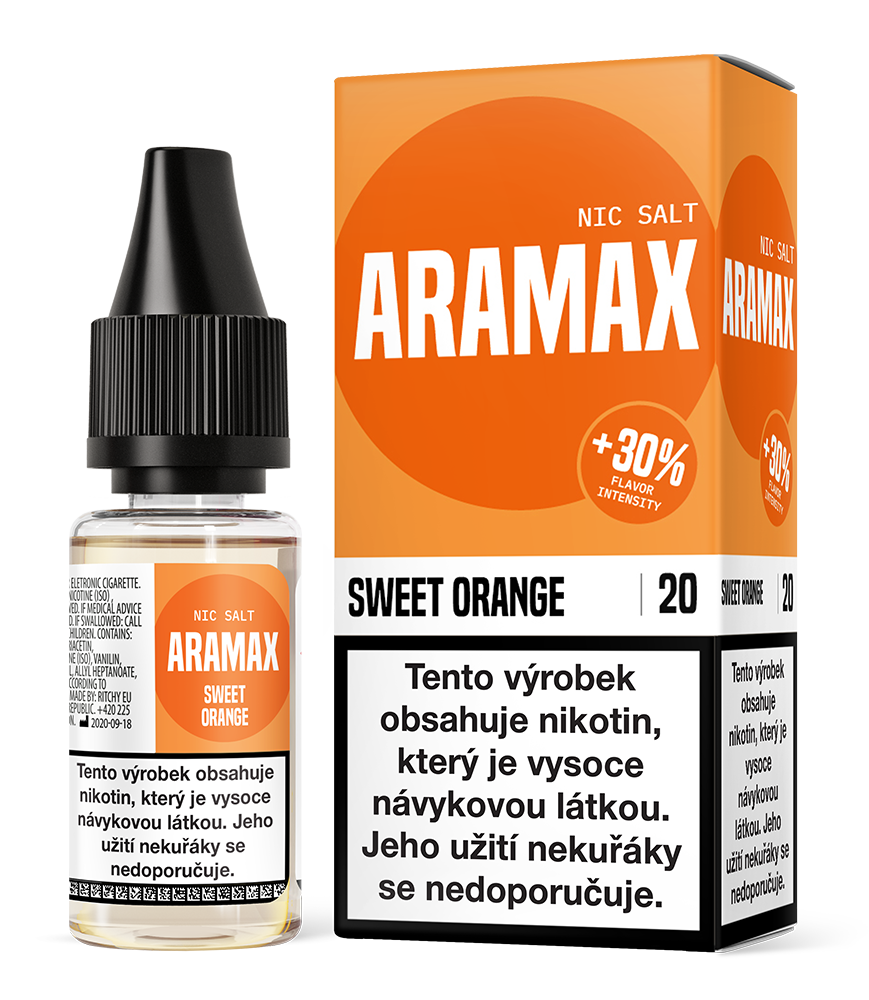 E-liquid Aramax Nic Salt - Sweet Orange 10ml Množství nikotinu: 10mg