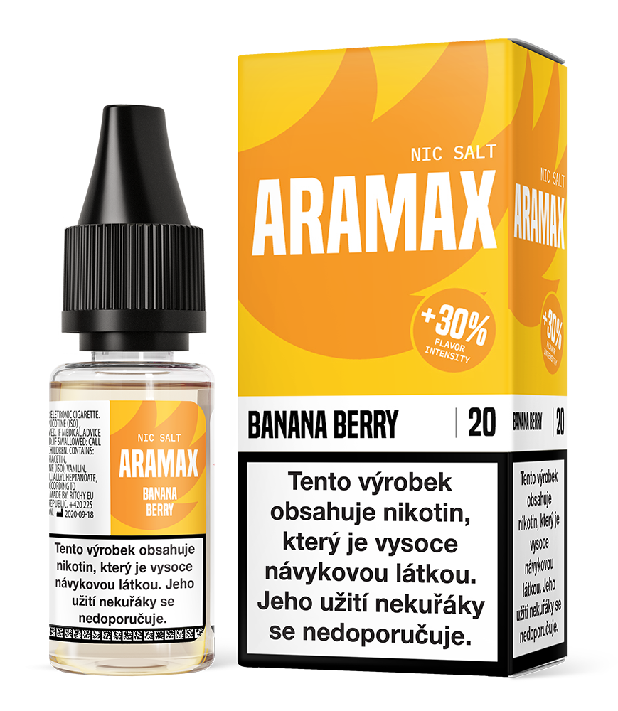 E-liquid Aramax Nic Salt - Banana Berry 10ml Množství nikotinu: 10mg
