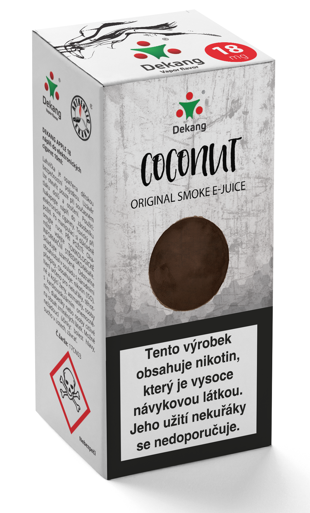 E-liquid Dekang 10ml Kokos -Coconut Množství nikotinu: 16mg