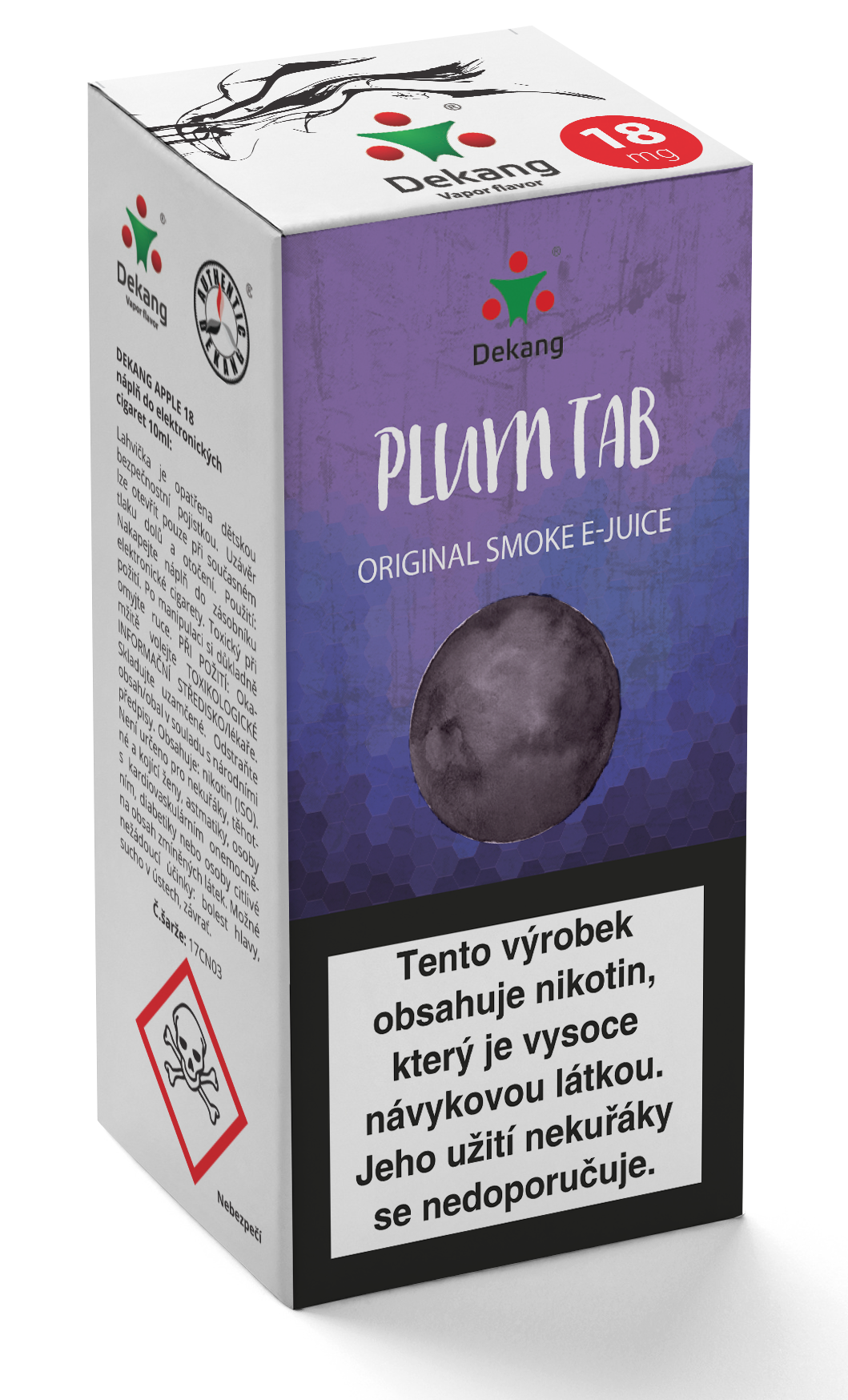 E-liquid Dekang 10ml Plum TAB - Sušená švestka Množství nikotinu: 18mg