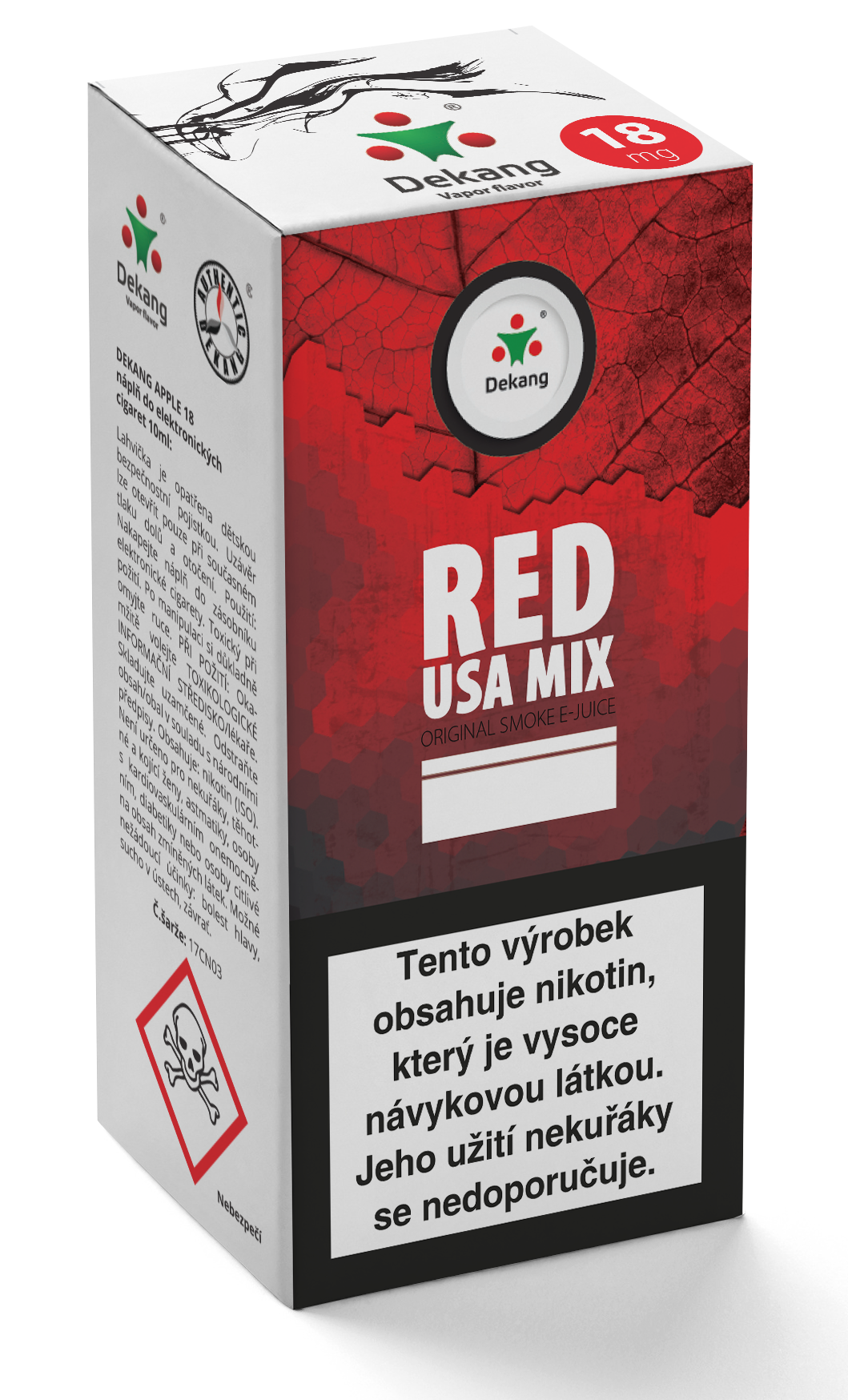 E-liquid Dekang 10ml Red USA MIX Množství nikotinu: 6mg