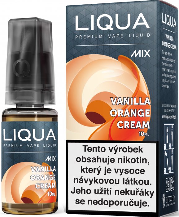 E-liquid LIQUA MIX Vanilla Orange Cream 10ml (Pomerančový krém) Množství nikotinu: 18mg