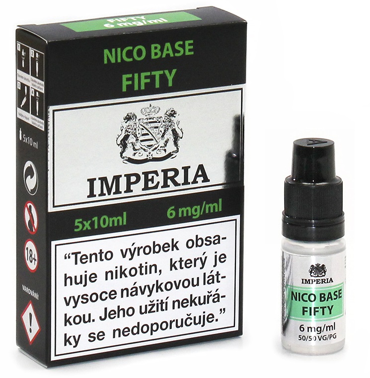 Boudoir Samadhi s.r.o. IMPERIA Nikotinová báze PG50/VG50 6mg 5x10ml