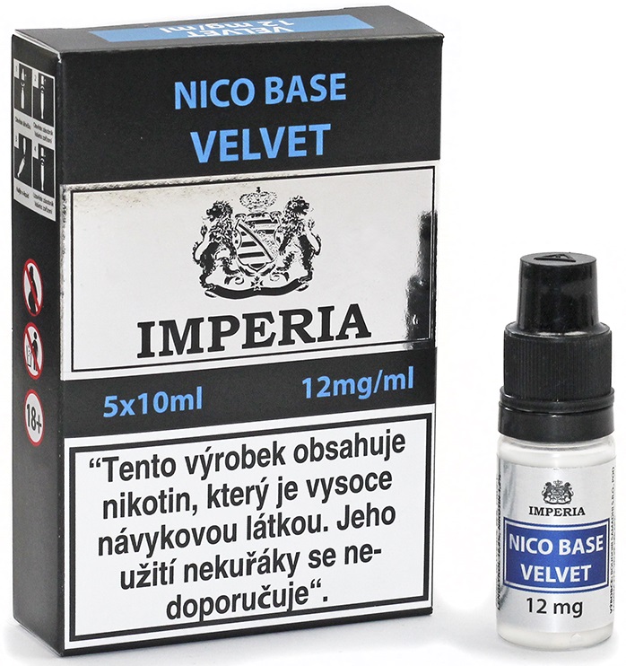 Nikotinová báze IMPERIA Velvet 5x10ml PG20/VG80 12mg