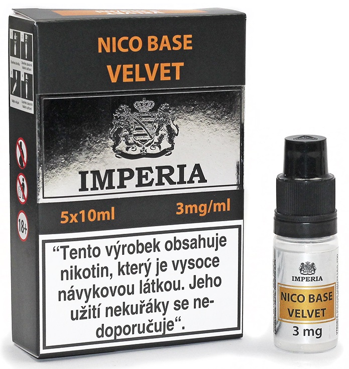 Nikotinová báze IMPERIA Velvet 5x10ml PG20/VG80 3mg